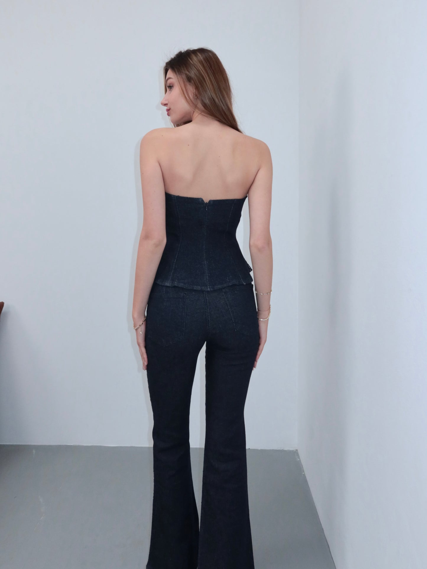 Taşlı straplez takım