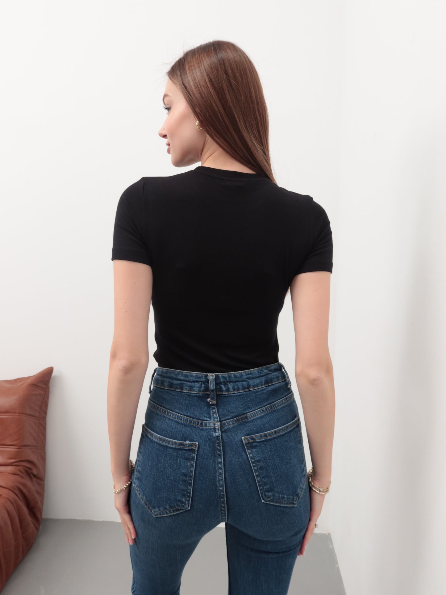 Siyah marka muadil t-shirt