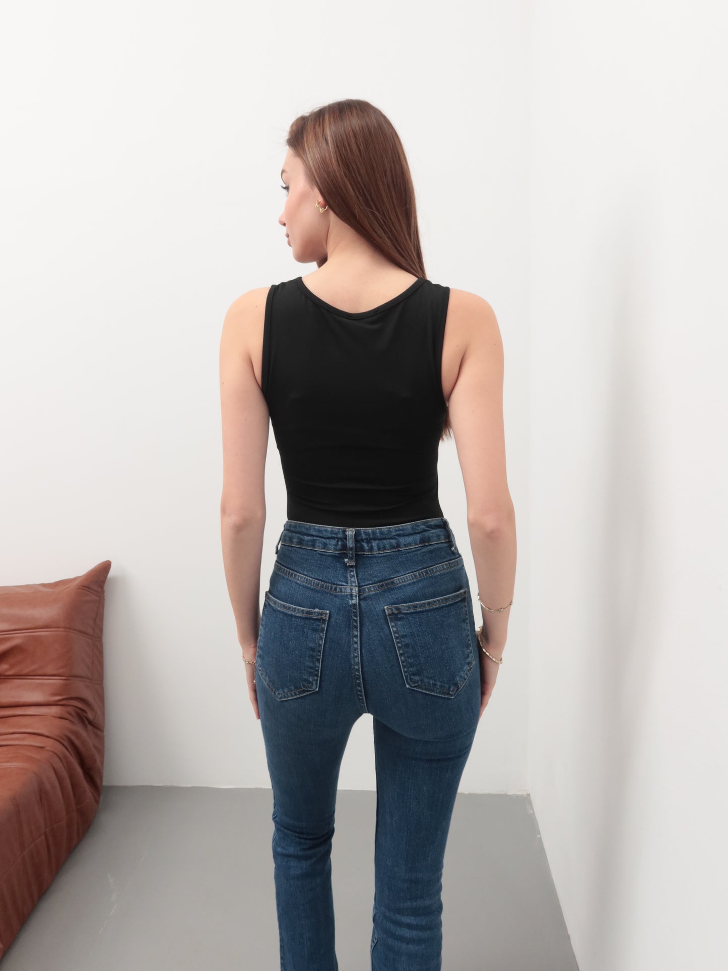 Siyah atlet çıtçıt body