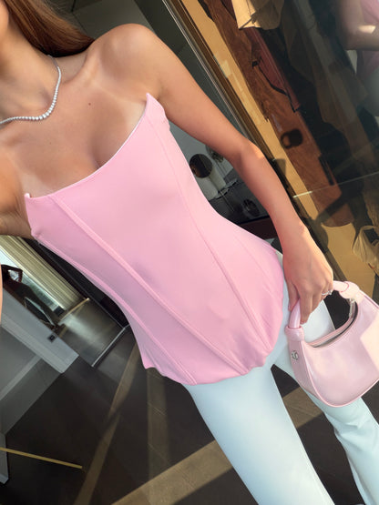 Pembe özel tasarım korse